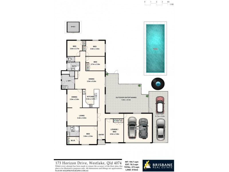 173 Horizon Drive, Westlake QLD 4074 Floorplan