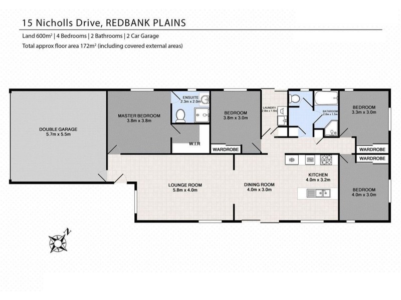 15 Nicholls Drive, Redbank Plains QLD 4301 Floorplan