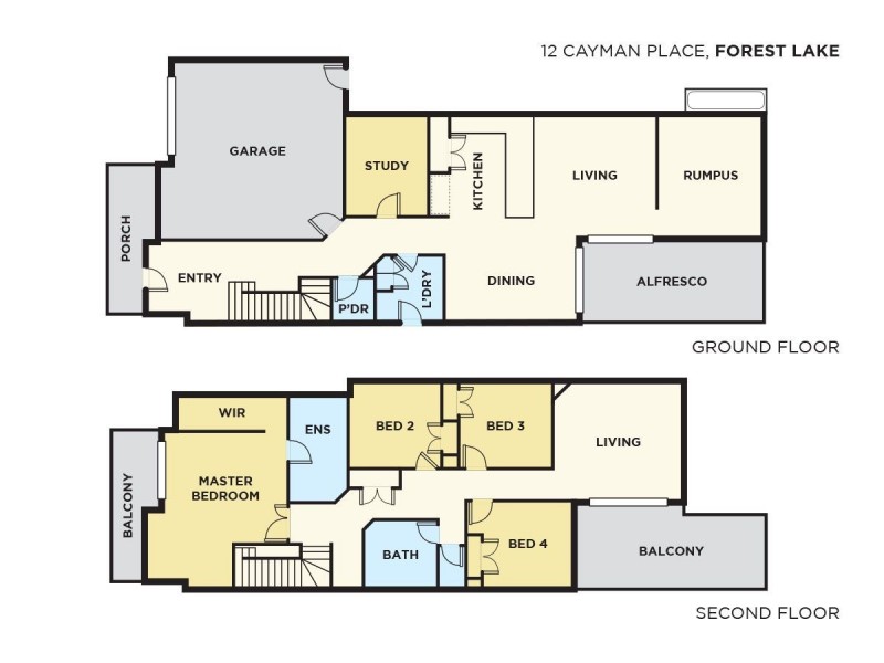 12 Cayman Pl, Forest Lake QLD 4078 Floorplan