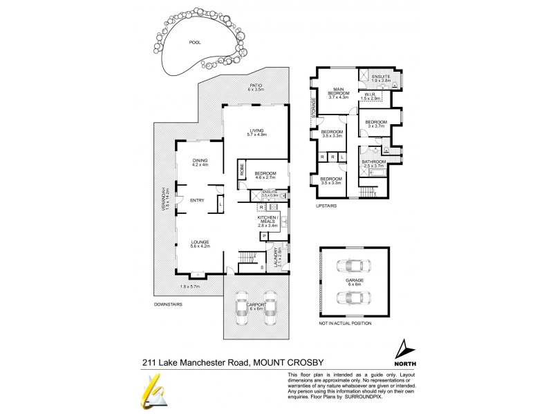 211 Lake Manchester Road, Mount Crosby QLD 4306 Floorplan