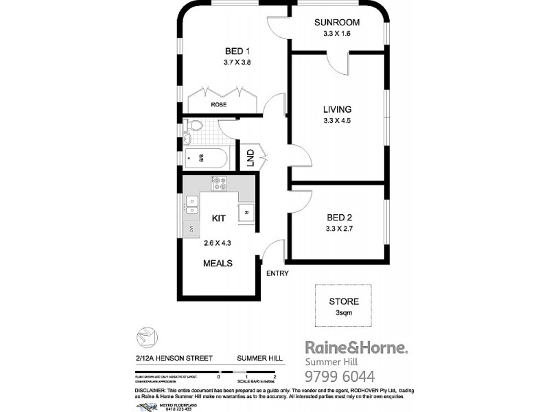 2/12A Henson Street, Summer Hill NSW 2130 Floorplan