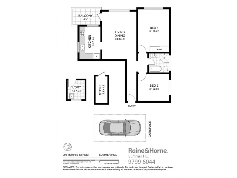 3/6 Morris Street, Summer Hill NSW 2130 Floorplan