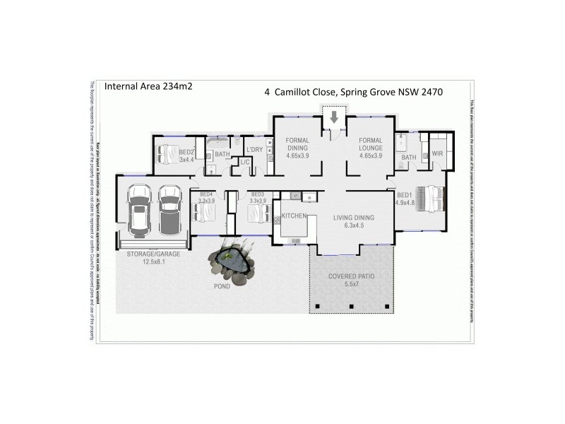 4 Camillot Close, Spring Grove NSW 2470 Floorplan