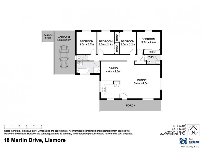 18 Martin Drive, East Lismore NSW 2480 Floorplan