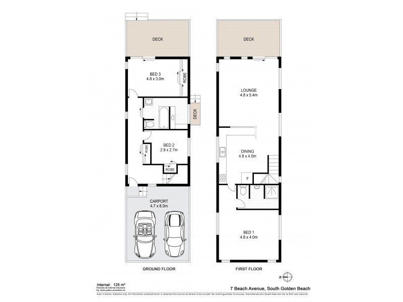 7 Beach Avenue, South Golden Beach NSW 2483 Floorplan
