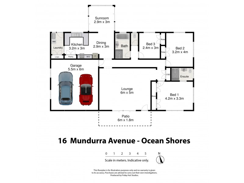 16 Mundurra Avenue, Ocean Shores NSW 2483 Floorplan