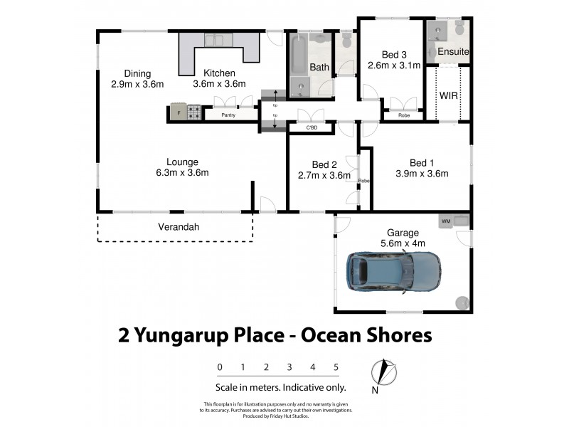 2 Yungarup Place, Ocean Shores NSW 2483 Floorplan