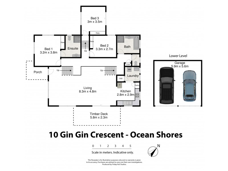 10 Gin Gin Crescent, Ocean Shores NSW 2483 Floorplan