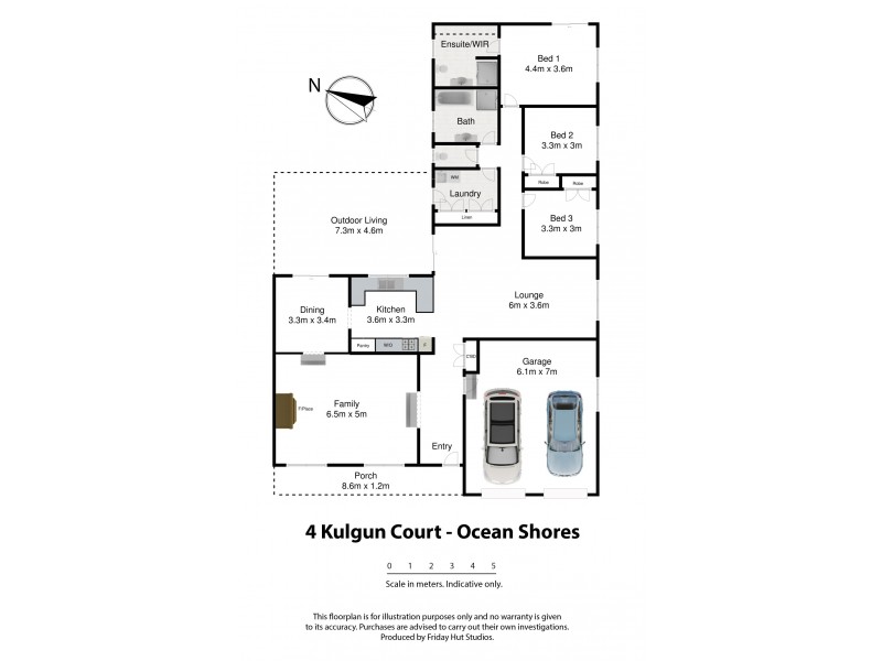 4 Kulgun Court, Ocean Shores NSW 2483 Floorplan