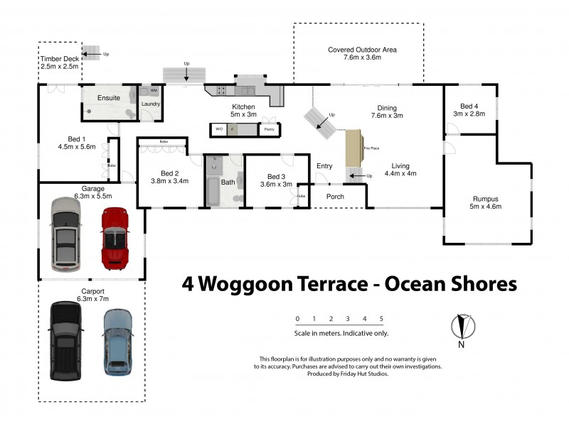 4 Woggoon Terrace, Ocean Shores NSW 2483 Floorplan