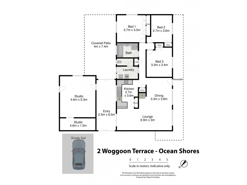 2 Woggoon Terrace, Ocean Shores NSW 2483 Floorplan