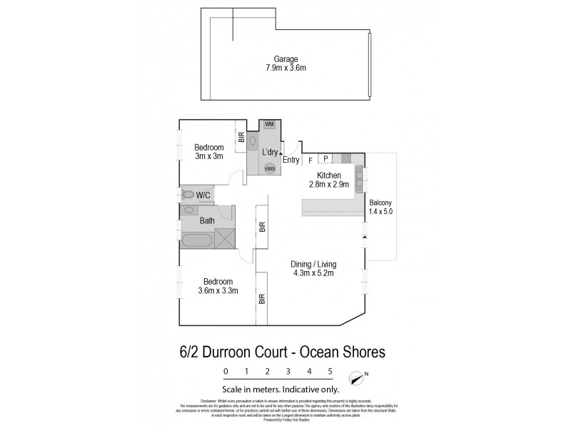 6/2 Durroon Court, Ocean Shores NSW 2483 Floorplan