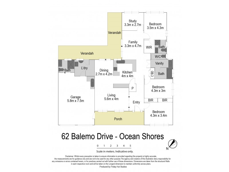 62 Balemo Drive, Ocean Shores NSW 2483 Floorplan