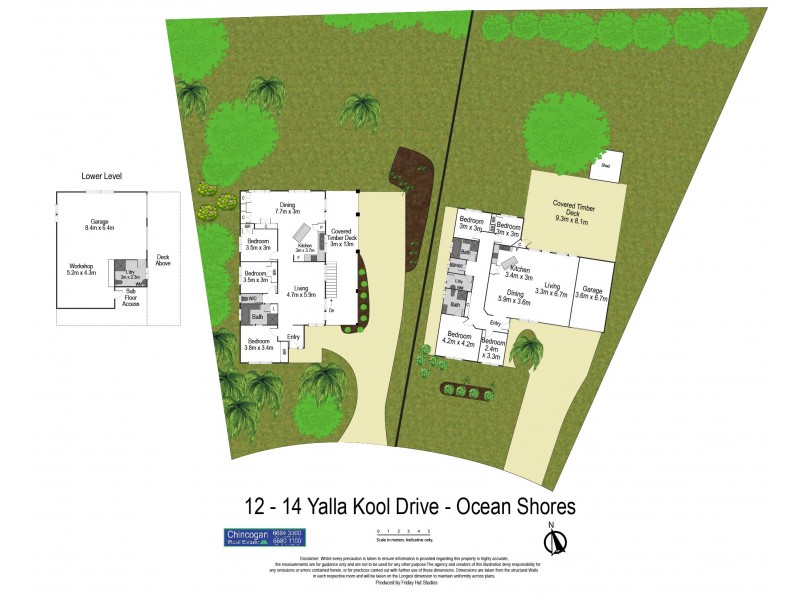 12 and 14 Yalla Kool Drive, Ocean Shores NSW 2483 Floorplan