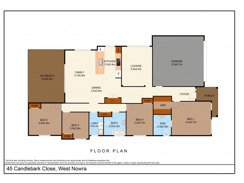 45 Candlebark Close, West Nowra NSW 2541 Floorplan