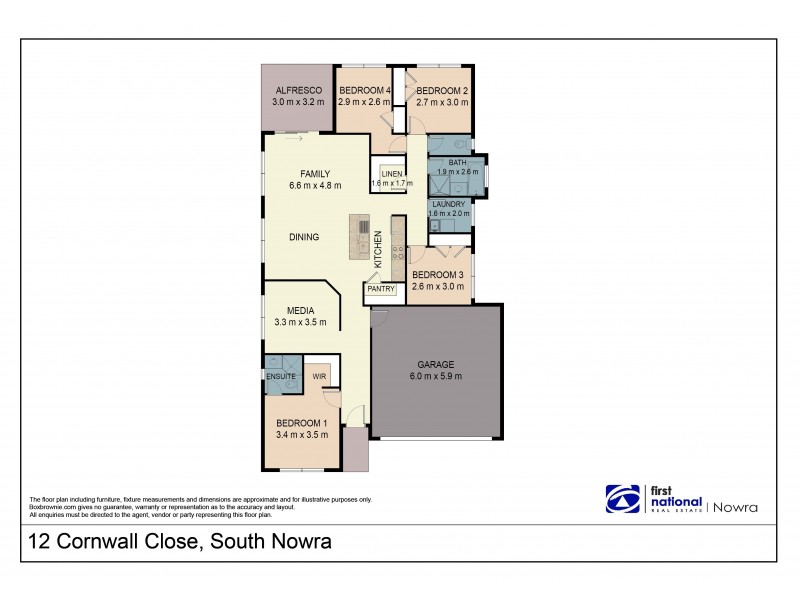 12 Cornwall Close, South Nowra NSW 2541 Floorplan