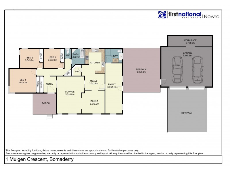 1 Mulgen Crescent, Bomaderry NSW 2541 Floorplan