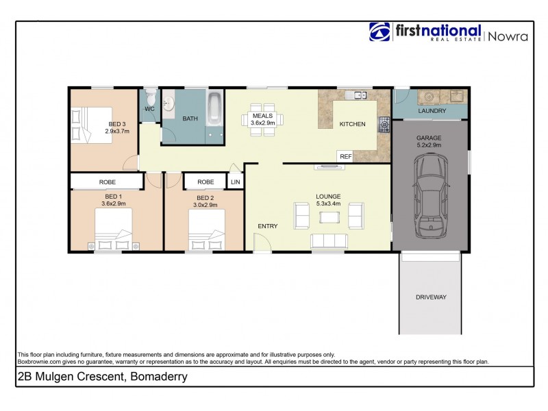 2B Mulgen Crescent, Bomaderry NSW 2541 Floorplan