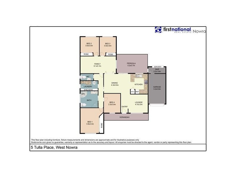 5 Tulla Place, West Nowra NSW 2541 Floorplan