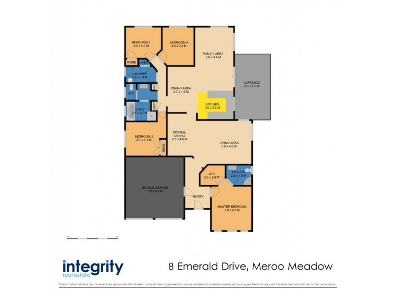 8 Emerald Drive, Meroo Meadow NSW 2540 Floorplan