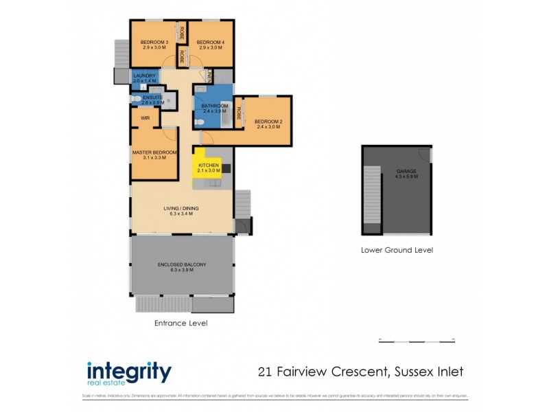 21 Fairview Crescent, Sussex Inlet NSW 2540 Floorplan