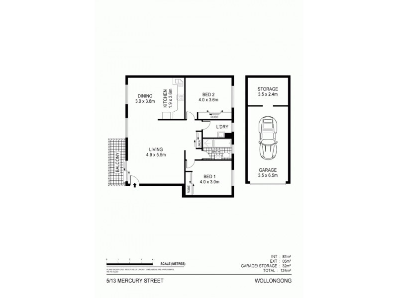 5/13 Mercury Street, Wollongong NSW 2500 Floorplan
