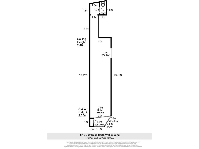 6/16 Cliff Road, North Wollongong NSW 2500 Floorplan