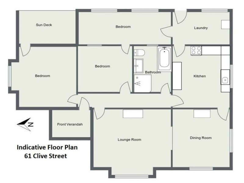 61 Clive Street, Tenterfield NSW 2372 Floorplan