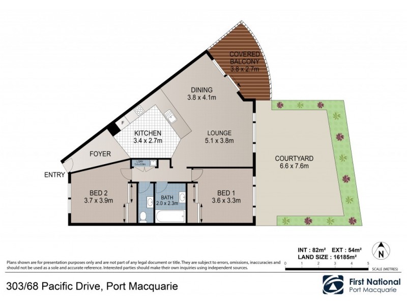 303/68 Pacific Drive, Port Macquarie NSW 2444 Floorplan