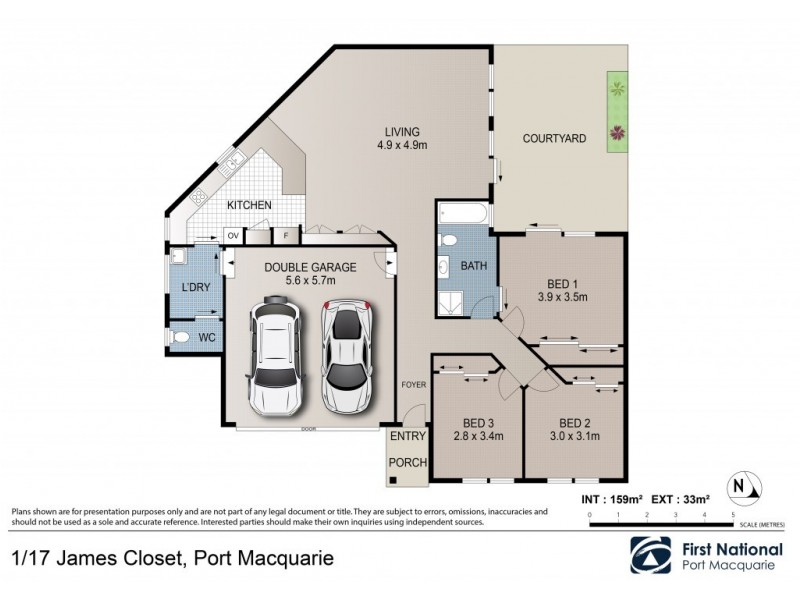 1/17 James Close, Port Macquarie NSW 2444 Floorplan