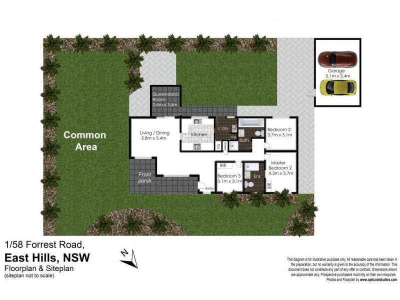 1/58 Forrest Road, East Hills NSW 2213 Floorplan