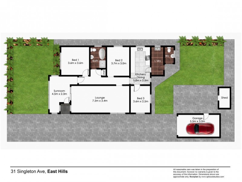 31 Singleton Avenue, East Hills NSW 2213 Floorplan