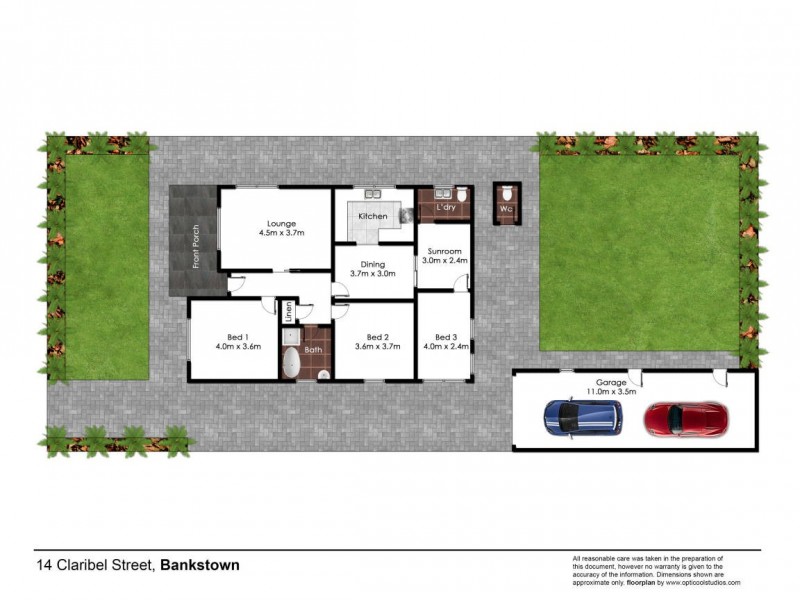 14 Claribel Street, Bankstown NSW 2200 Floorplan