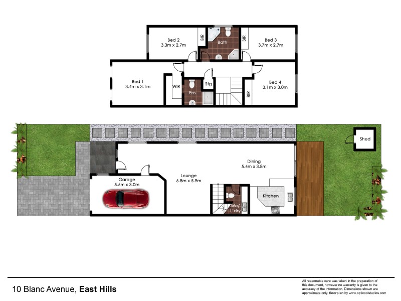 10 Blanc Avenue, East Hills NSW 2213 Floorplan
