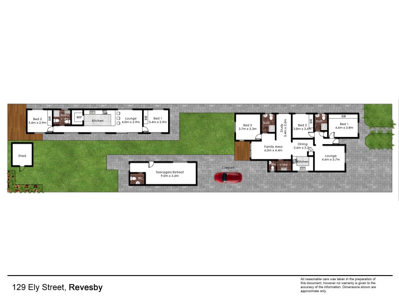 129 Ely Street, Revesby NSW 2212 Floorplan