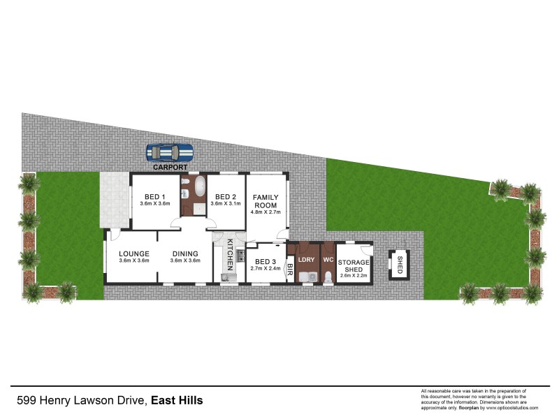 599 Henry Lawson Drive, East Hills NSW 2213 Floorplan