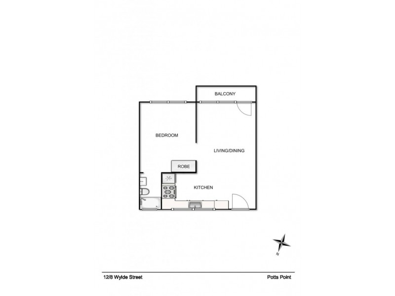 12/8 Wylde Street, Potts Point NSW 2011 Floorplan