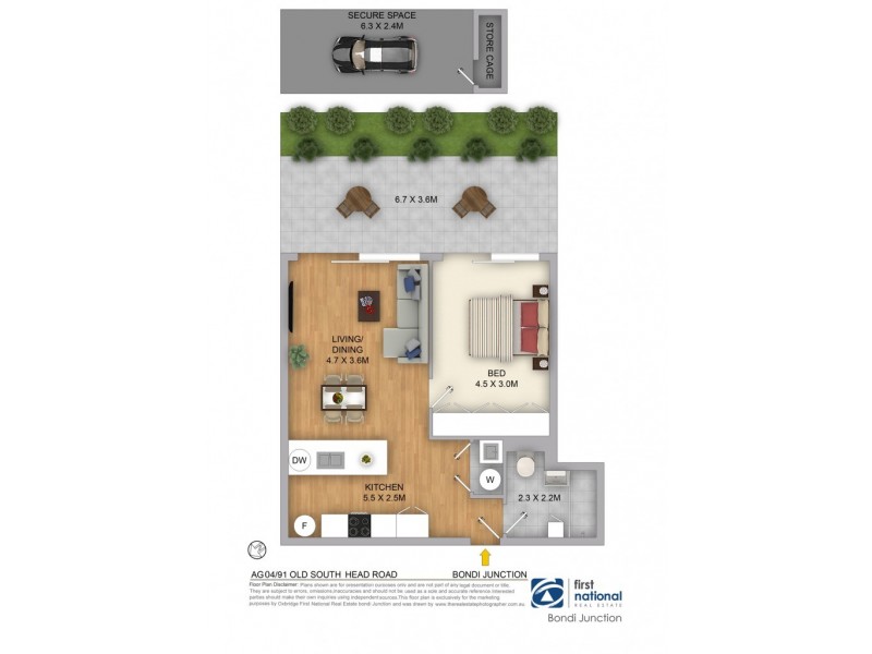AG04/91 Old South Head Road, Bondi Junction NSW 2022 Floorplan