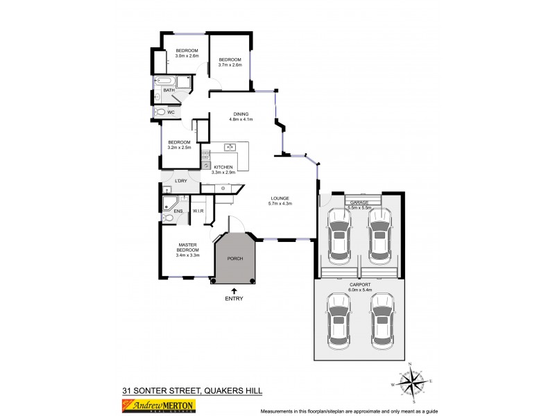 31 Sonter Street, Quakers Hill NSW 2763 Floorplan