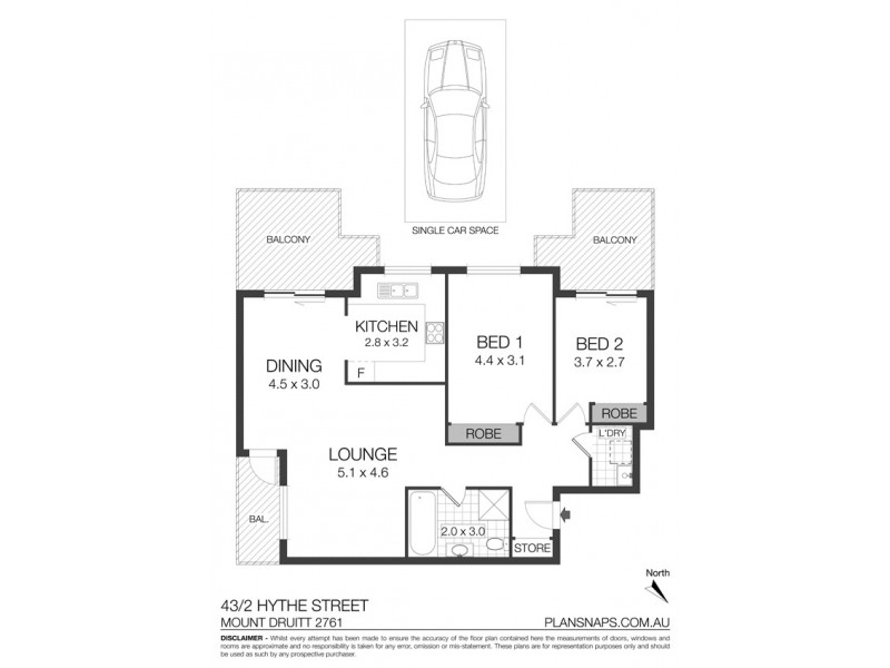 43/2 Hythe Street, Mount Druitt NSW 2770 Floorplan
