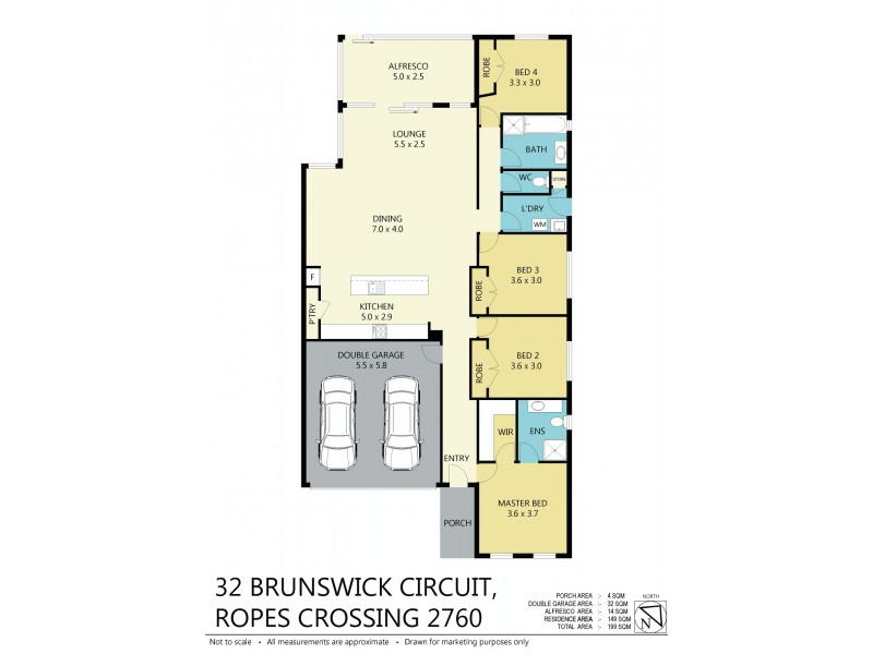 32 Brunswick Cct, Ropes Crossing NSW 2760 Floorplan
