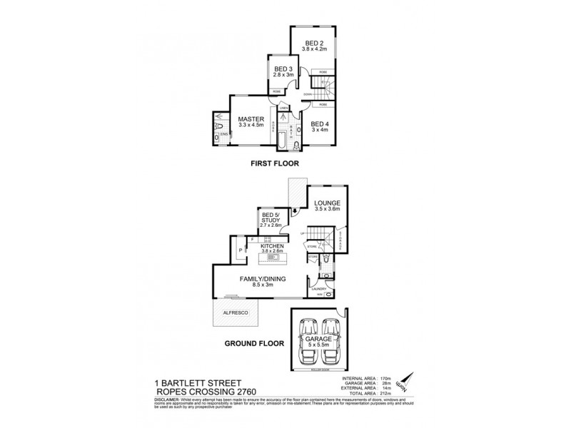 1 Bartlett Street, Ropes Crossing NSW 2760 Floorplan