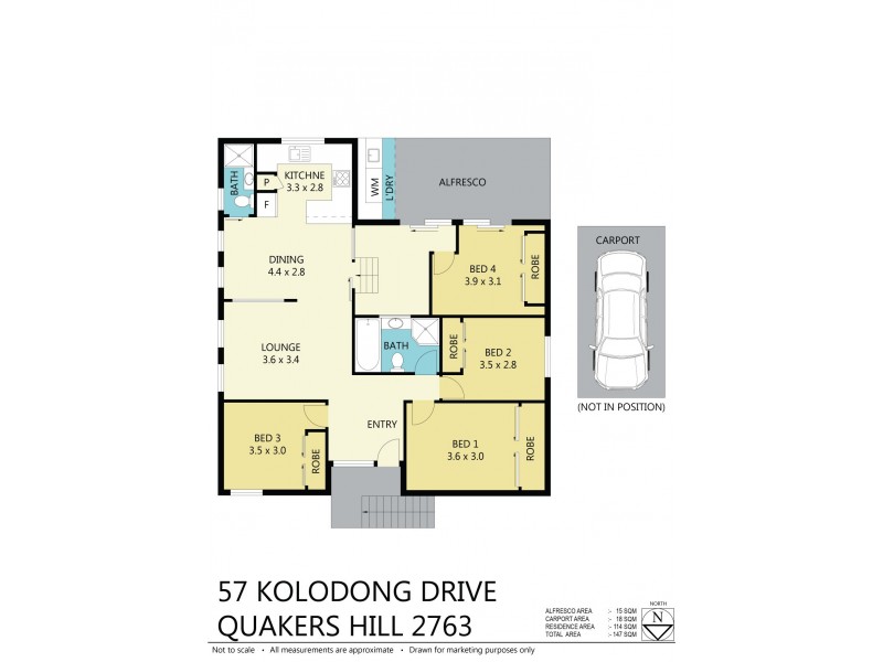 57 Kolodong Dr, Quakers Hill NSW 2763