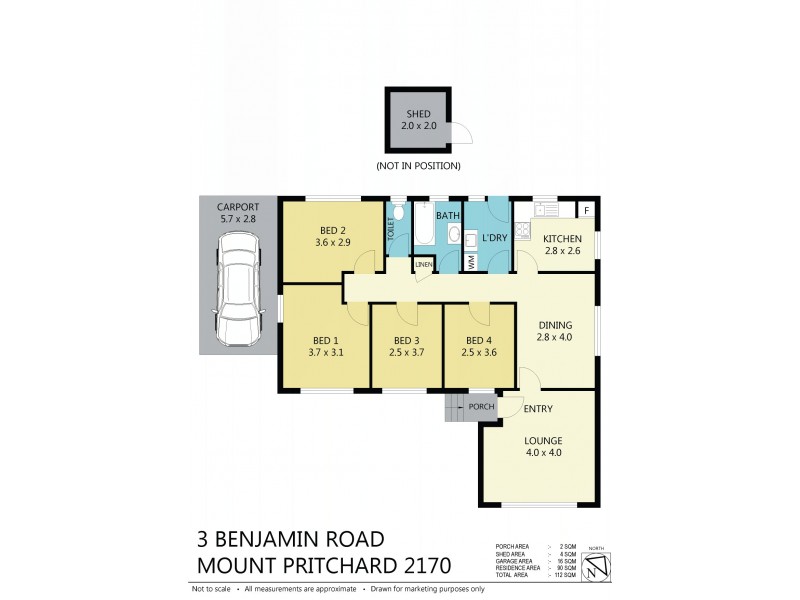 3 Benjamin Rd, Mount Pritchard NSW 2170 Floorplan