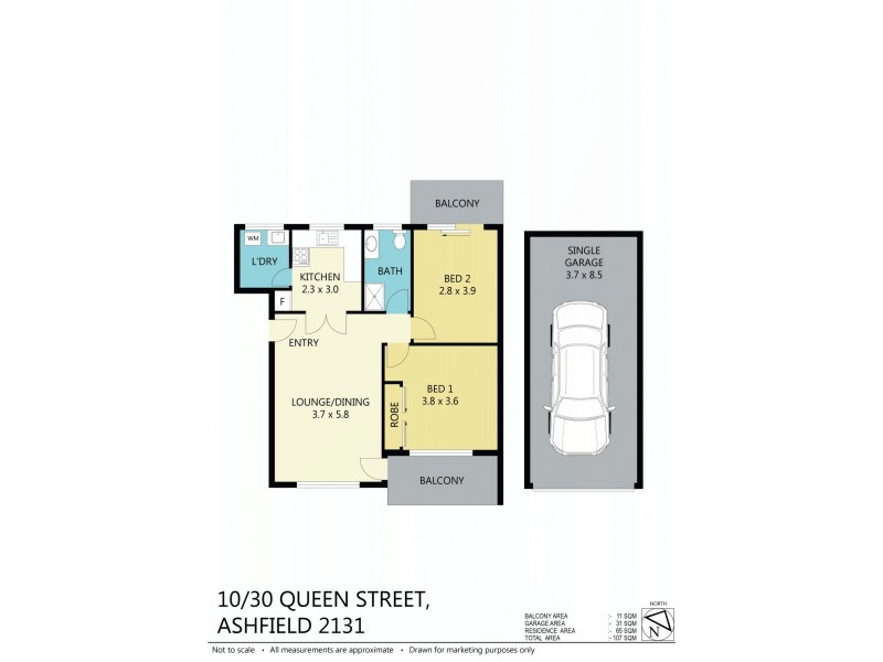 10/30 Queen St, Ashfield NSW 2131 Floorplan