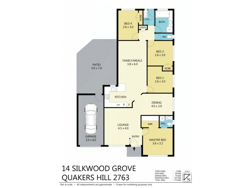 14 Silkwood Gr, Quakers Hill NSW 2763 Floorplan