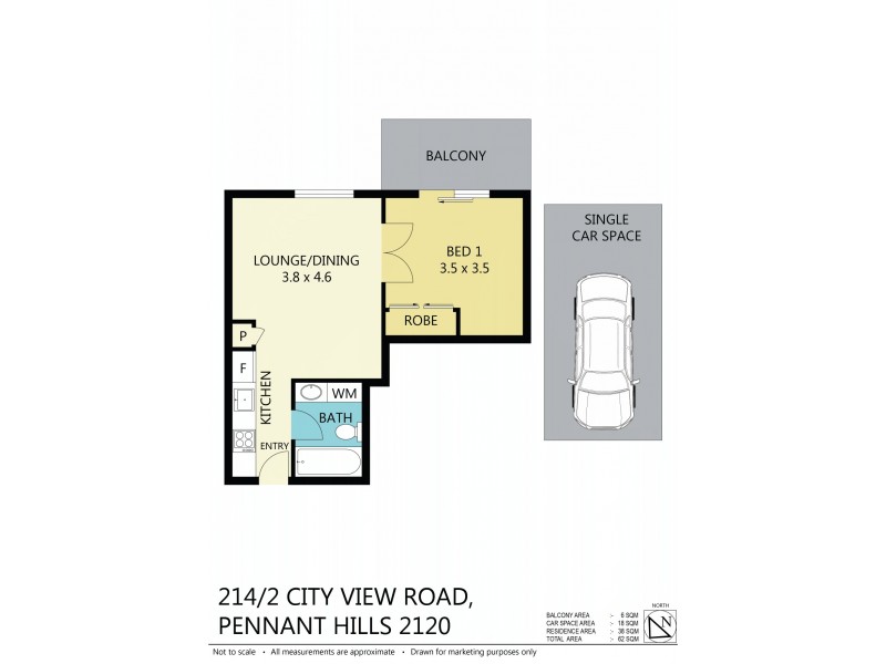 214/2 City View Rd, Pennant Hills NSW 2120 Floorplan