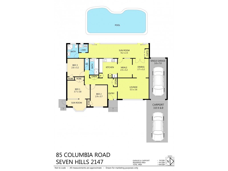 85 Columbia Rd, Seven Hills NSW 2147 Floorplan