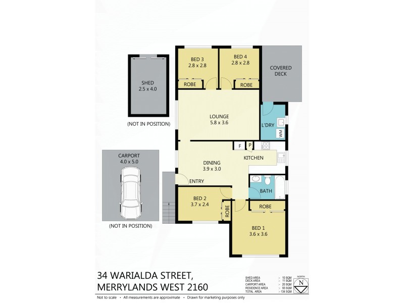 34 Warialda St, Merrylands West NSW 2160 Floorplan