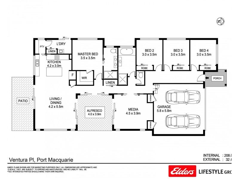 13 Ventura Place, Port Macquarie NSW 2444 Floorplan